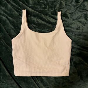 Old Navy Cream Ribbed Crop Top